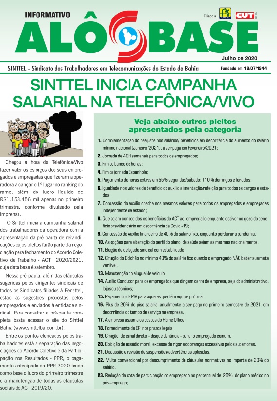 Sinttel inicia campanha salarial na Telefônica/Vivo
