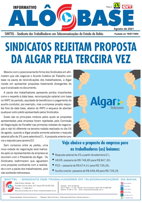 Sindicatos rejeitam proposta da Algar pela terceira vez