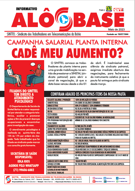 SINTTEL Bahia  Sindicato dos trabalhadores em Telecomunicações Bahia