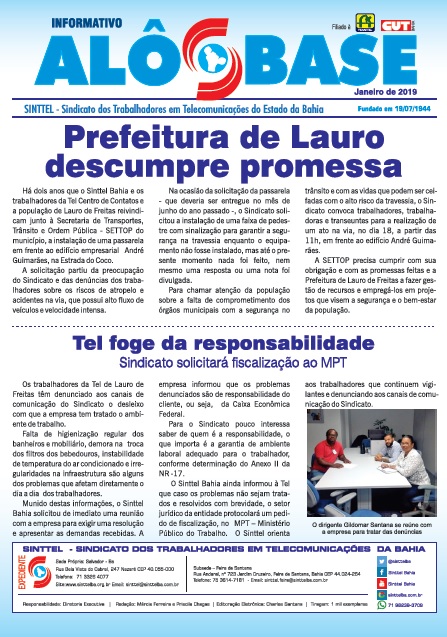 Prefeitura de Lauro descumpre promessa e Sinttel convoca ato para sexta (18)