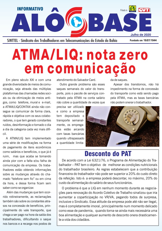 ATMA/LIQ: nota zero em comunicação