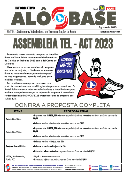 INFORMATIVO: ASSEMBLEIA TEL – ACT 2023 