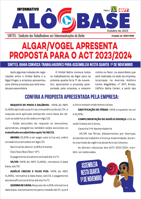 Algar/Vogel apresenta proposta para o ACT 2023/2024	