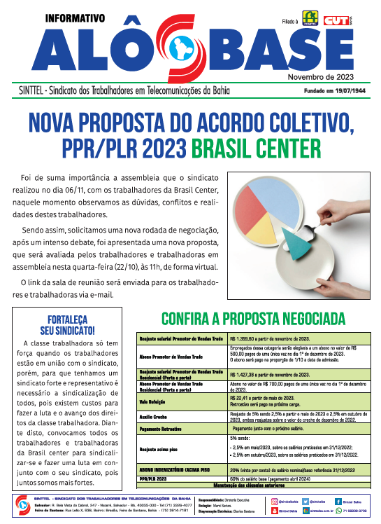 NOVA PROPOSTA DO ACORDO COLETIVO, PPR/PLR 2023 BRASIL CENTER