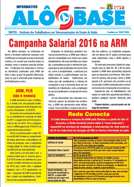 Campanha Salarial 2016 na ARM