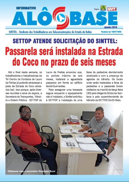 SETTOP atende solicitação do Sinttel: Passarela será instalada na Estrada do Coco no prazo de seis meses